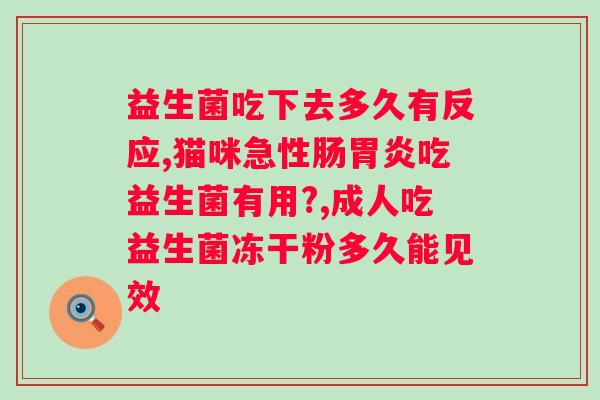 中老年人选择的益生菌,益生菌的养生功效如何体现