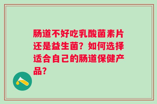 肠道不好吃乳酸菌素片还是益生菌？如何选择适合自己的肠道保健产品？