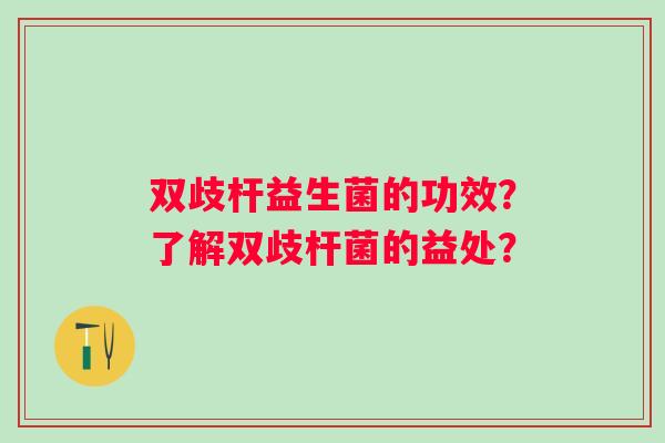 双歧杆益生菌的功效？了解双歧杆菌的益处？