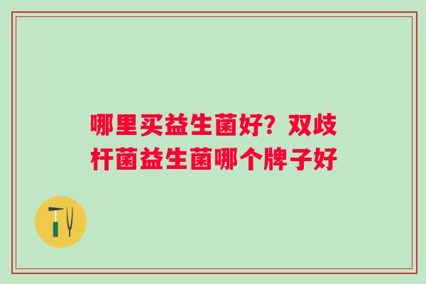 哪里买益生菌好？双歧杆菌益生菌哪个牌子好