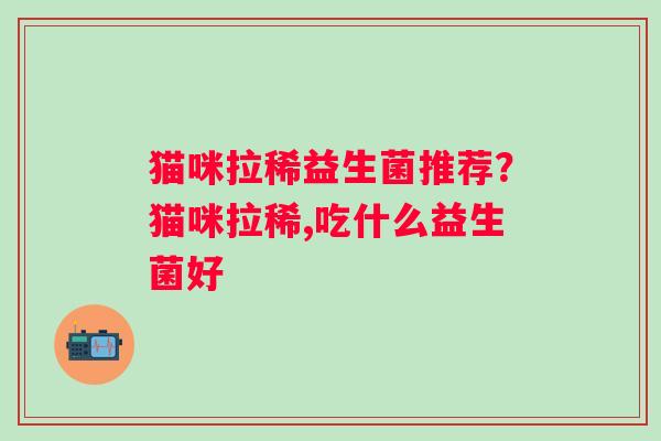 猫咪拉稀益生菌推荐？猫咪拉稀,吃什么益生菌好