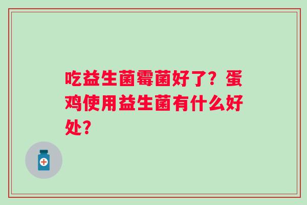 吃益生菌霉菌好了？蛋鸡使用益生菌有什么好处？