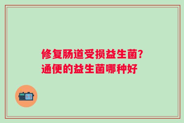 修复肠道受损益生菌？通便的益生菌哪种好