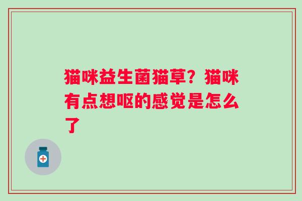 猫咪益生菌猫草？猫咪有点想呕的感觉是怎么了