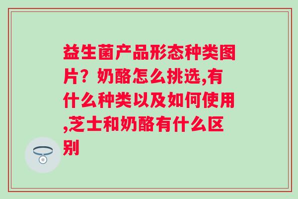 益生菌产品形态种类图片？奶酪怎么挑选,有什么种类以及如何使用,芝士和奶酪有什么区别