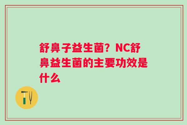 舒鼻子益生菌？NC舒鼻益生菌的主要功效是什么