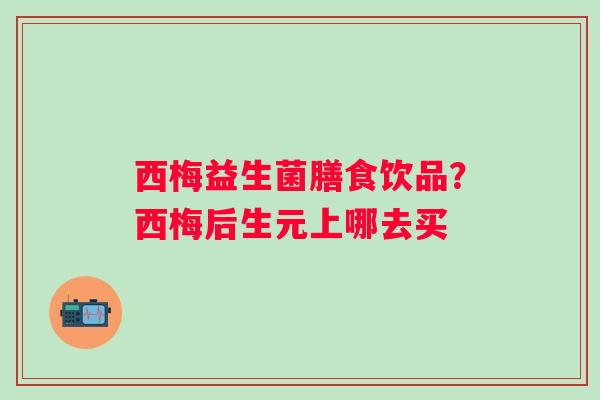 西梅益生菌膳食饮品？西梅后生元上哪去买