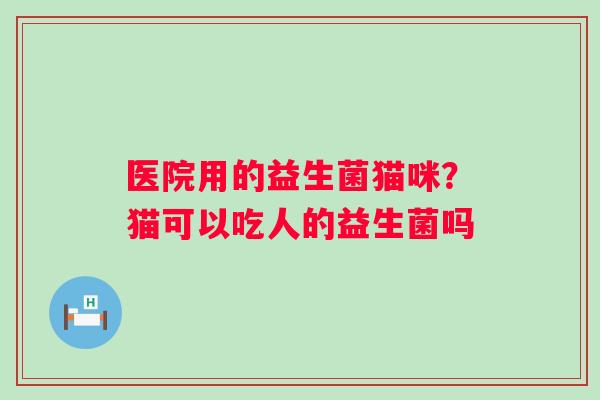 医院用的益生菌猫咪？猫可以吃人的益生菌吗