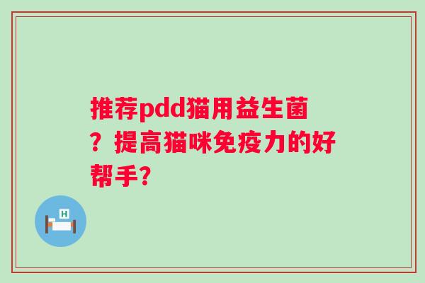 推荐pdd猫用益生菌？提高猫咪力的好帮手？