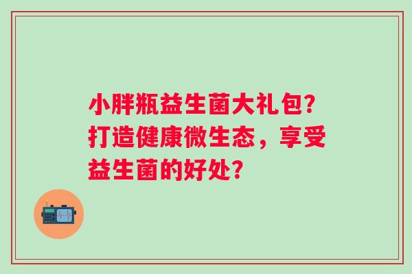 小胖瓶益生菌大礼包？打造健康微生态，享受益生菌的好处？