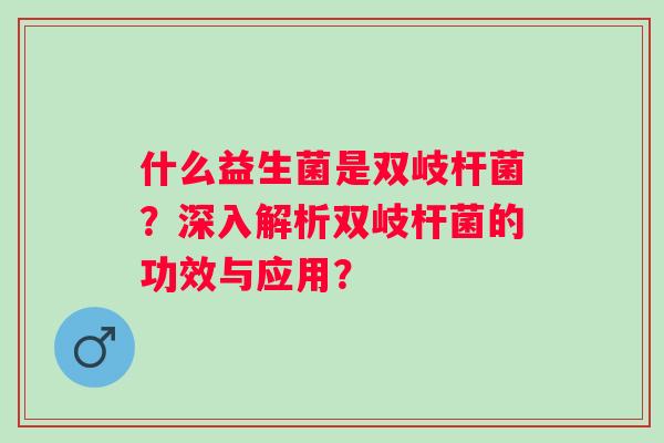 什么益生菌是双岐杆菌？深入解析双岐杆菌的功效与应用？