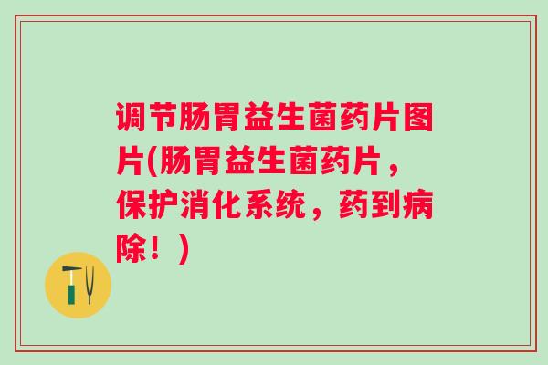 调节肠胃益生菌药片图片(肠胃益生菌药片，保护消化系统，药到病除！)