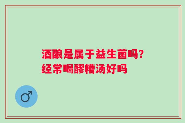 酒酿是属于益生菌吗？经常喝醪糟汤好吗