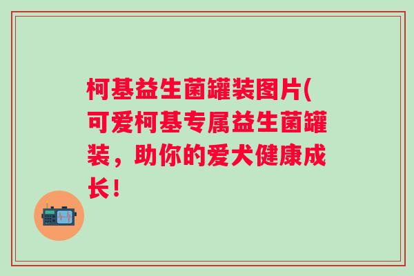 柯基益生菌罐装图片(可爱柯基专属益生菌罐装,助你的爱犬健康成长! 柯基益生菌罐装图片(可爱柯基专属益生菌罐装,助你的爱犬健康成长!