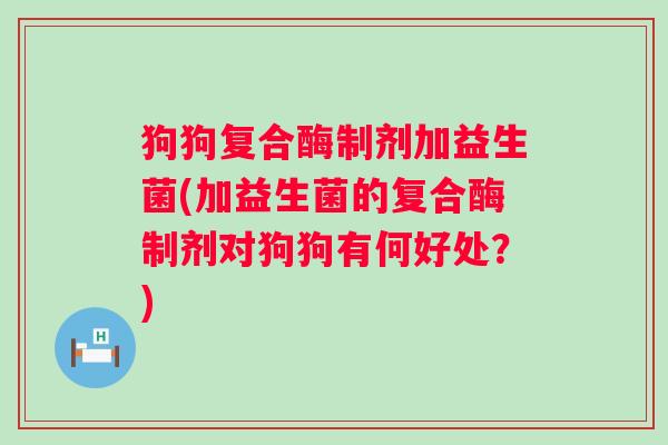 狗狗复合酶制剂加益生菌(加益生菌的复合酶制剂对狗狗有何好处？)