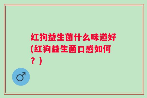 红狗益生菌什么味道好(红狗益生菌口感如何?) 红狗益生菌什么味道好(红狗益生菌口感如何?)