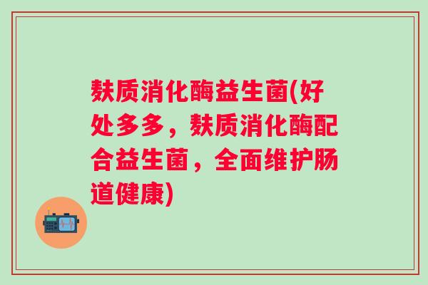 麸质消化酶益生菌(好处多多，麸质消化酶配合益生菌，全面维护肠道健康)