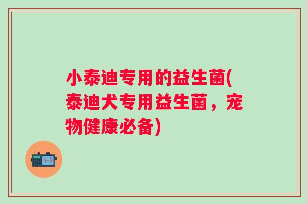 小泰迪专用的益生菌(泰迪犬专用益生菌,宠物健康必备) 小泰迪专用的益生菌(泰迪犬专用益生菌,宠物健康必备)