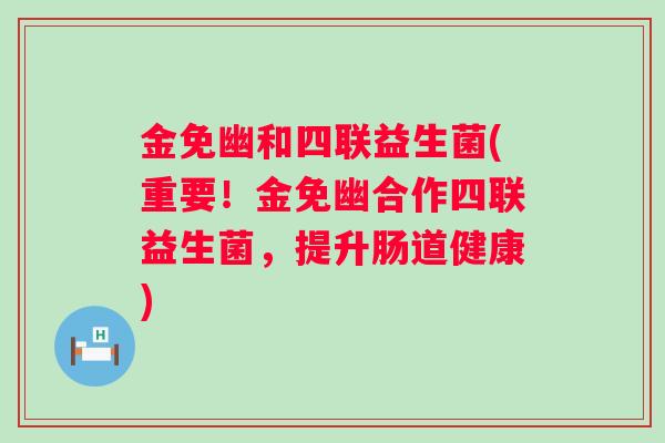 金免幽和四联益生菌(重要!金免幽合作四联益生菌,提升肠道健康) 金免幽和四联益生菌(重要!金免幽合作四联益生菌,提升肠道健康)