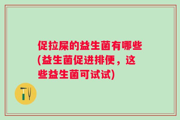 促拉屎的益生菌有哪些(益生菌促进排便,这些益生菌可试试) 促拉屎的益生菌有哪些(益生菌促进排便,这些益生菌可试试)