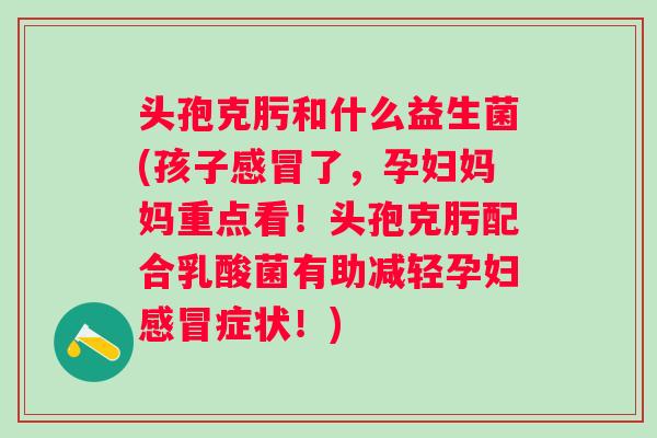 头孢克肟和什么益生菌(孩子了，孕妇妈妈重点看！头孢克肟配合乳酸菌有助减轻孕妇症状！)