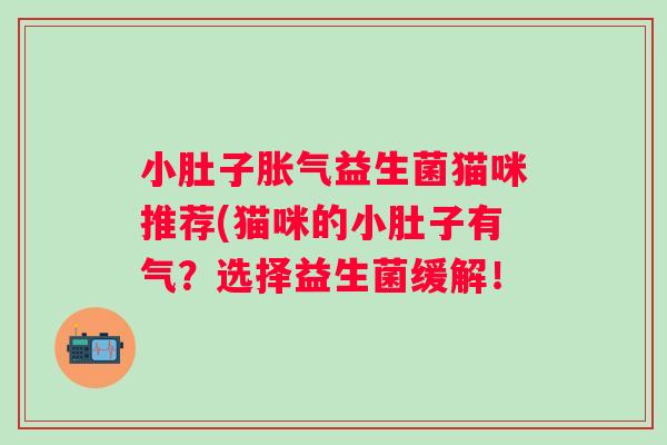 小肚子益生菌猫咪推荐(猫咪的小肚子有气?选择益生菌缓解! 小肚子益生菌猫咪推荐(猫咪的小肚子有气?选择益生菌缓解!