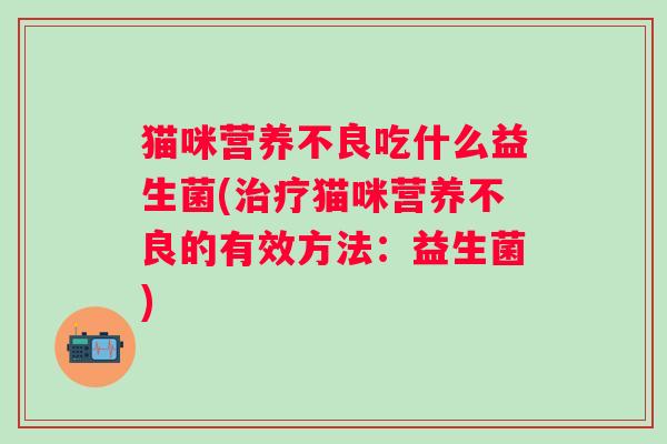 猫咪营养不良吃什么益生菌(猫咪营养不良的有效方法：益生菌)