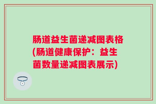 肠道益生菌递减图表格(肠道健康保护：益生菌数量递减图表展示)