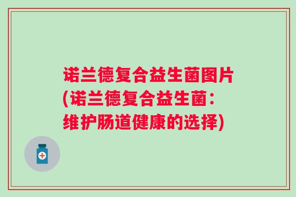 诺兰德复合益生菌图片(诺兰德复合益生菌：维护肠道健康的选择)