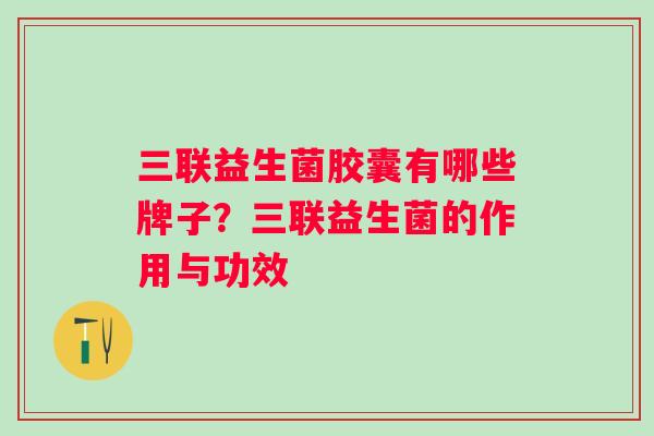 三联益生菌胶囊有哪些牌子?三联益生菌的作用与功效 三联益生菌胶囊有哪些牌子?三联益生菌的作用与功效