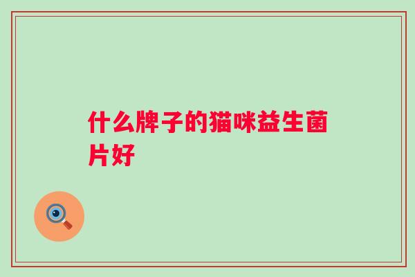什么牌子的猫咪益生菌片好 什么牌子的猫咪益生菌片好