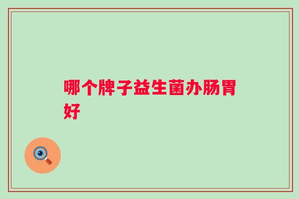 哪个牌子益生菌办肠胃好