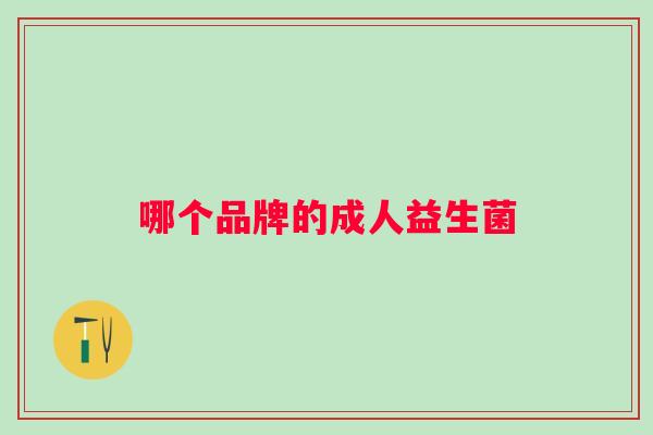 哪个品牌的成人益生菌