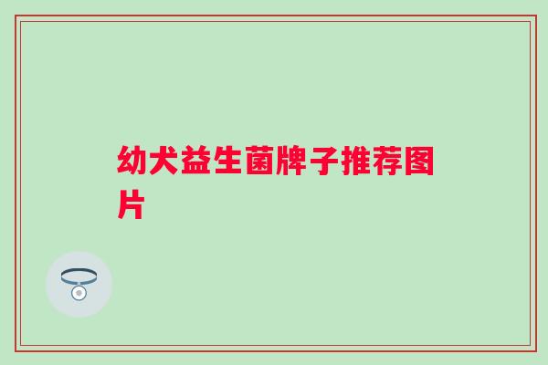 幼犬益生菌牌子推荐图片