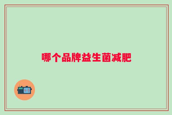 哪个品牌益生菌