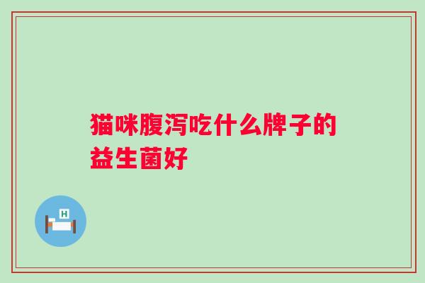 猫咪吃什么牌子的益生菌好
