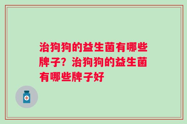 狗狗的益生菌有哪些牌子?狗狗的益生菌有哪些牌子好 狗狗的益生菌有哪些牌子?狗狗的益生菌有哪些牌子好