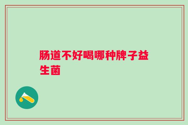 肠道不好喝哪种牌子益生菌