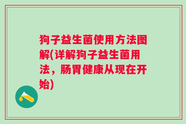 狗子益生菌使用方法图解(详解狗子益生菌用法,肠胃健康从现在开始) 狗子益生菌使用方法图解(详解狗子益生菌用法,肠胃健康从现在开始)