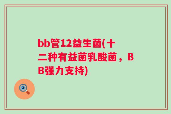 bb管12益生菌(十二种有益菌乳酸菌,BB强力支持) bb管12益生菌(十二种有益菌乳酸菌,BB强力支持)