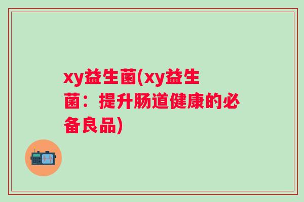 xy益生菌(xy益生菌：提升肠道健康的必备良品)