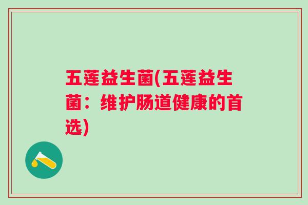 五莲益生菌(五莲益生菌：维护肠道健康的首选)