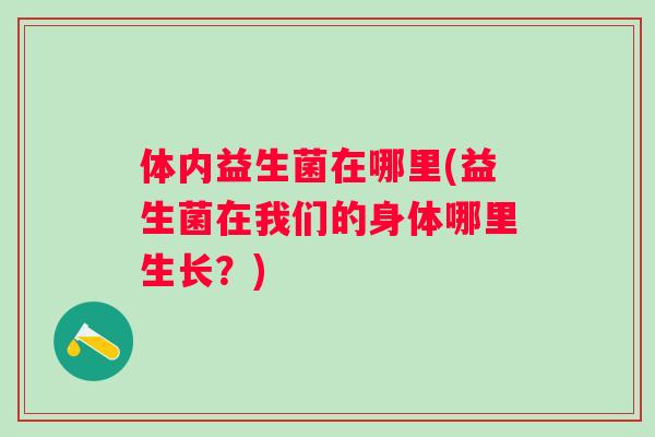 体内益生菌在哪里(益生菌在我们的身体哪里生长?) 体内益生菌在哪里(益生菌在我们的身体哪里生长?)