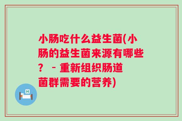 小肠吃什么益生菌(小肠的益生菌来源有哪些? - 重新组织肠道菌群需要的营养) 小肠吃什么益生菌(小肠的益生菌来源有哪些? - 重新组织肠道菌群需要的营养)