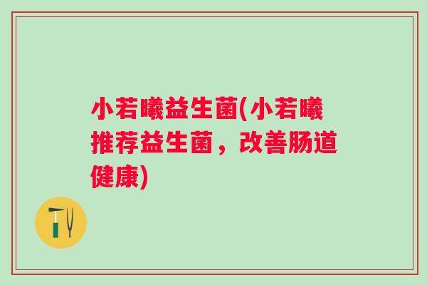 小若曦益生菌(小若曦推荐益生菌,改善肠道健康) 小若曦益生菌(小若曦推荐益生菌,改善肠道健康)