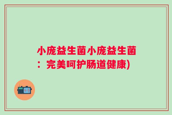 小庞益生菌小庞益生菌:完美呵护肠道健康) 小庞益生菌小庞益生菌:完美呵护肠道健康)