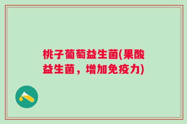 桃子葡萄益生菌(果酸益生菌，增加力)