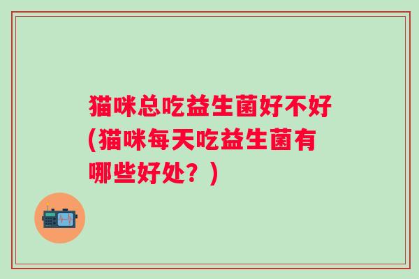 猫咪总吃益生菌好不好(猫咪每天吃益生菌有哪些好处？)