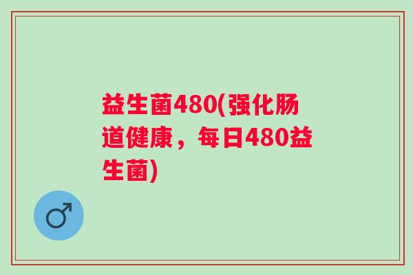 益生菌480(强化肠道健康，每日480益生菌)