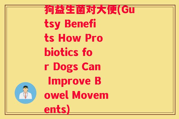狗益生菌对大便(Gutsy Benefits How Probiotics for Dogs Can Improve Bowel Movements)
